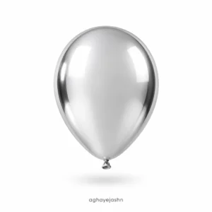 بادکنک کروم رنگ نقره ای بسته 50 عددی